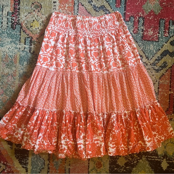 Premise Floral Orange Skirt size XL - Picture 5 of 6
